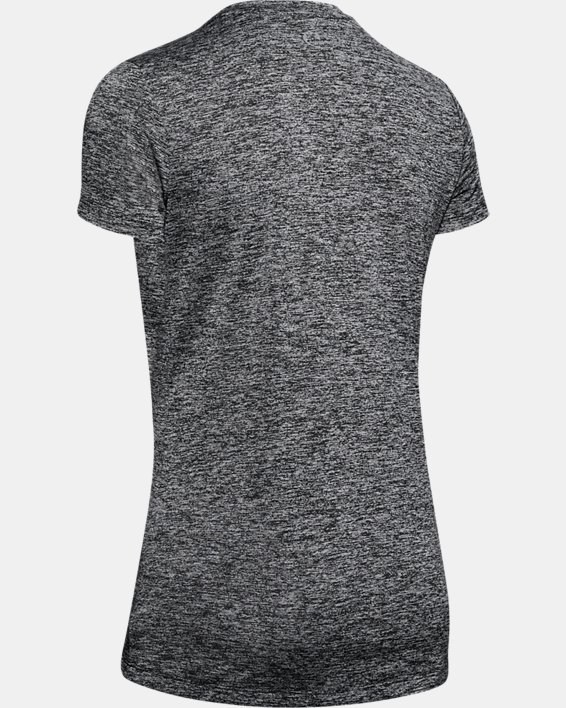 Tee-shirt col V UA Tech™ Twist pour femme, Black, pdpMainDesktop image number 5